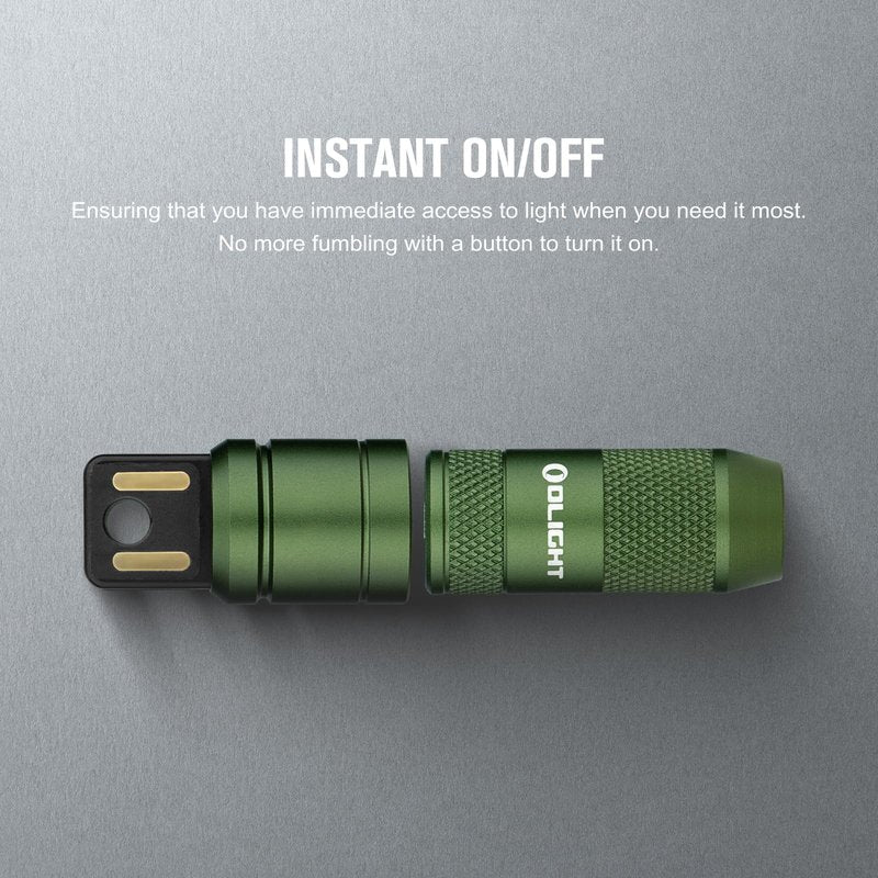 OLIGHT IMINI 2 EDC Rechargeable Keychain Flashlight, 50 Lumens Compact and Portable Mini LED Keyring Lights with Built-in Battery Ideal for Everyday Carry and Emergencies (OD Green)