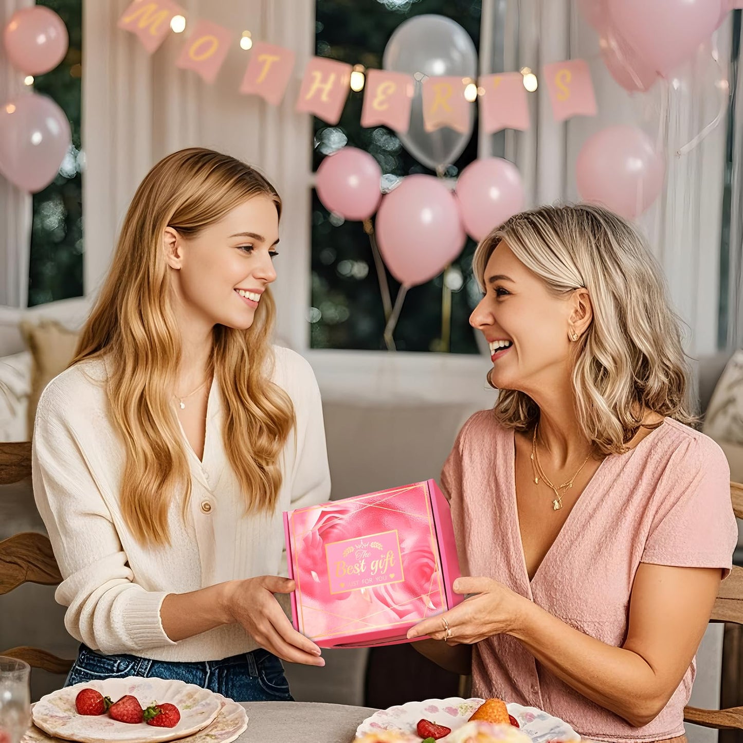 Birthday Gifts for Women, Mom, Sister, Friend: Unique Pink Self Care Spa Relaxation Baskets Set, Christmas, Holiday, Valentines Day Presents for Her, Girlfriend, Grandma, Wife, Bestie, Coworkers