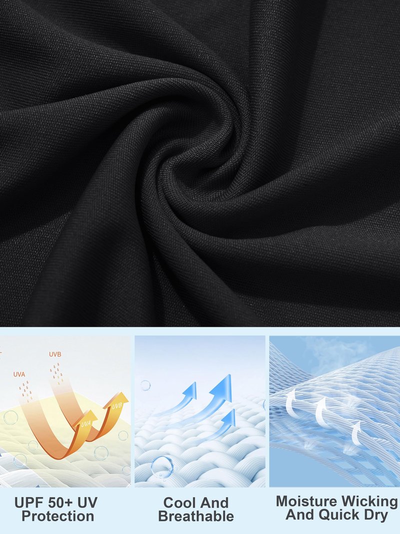 UV Shirts for Women Long Sleeve Shirts for Women Running Shirts Summer Shirt Hiking Shirts Women Sun Protection Shirts Fishing Shirts Black