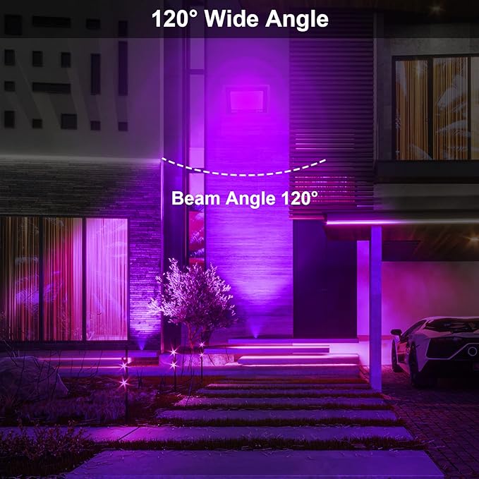 100W Black Lights, 2 Pack LED Blacklight Flood Light with Plug, IP66 Waterproof Black Lights for Glow Party, Glow in The Dark, Stage Lighting, Body Paint, Fluorescent Poster, Neon Glow
