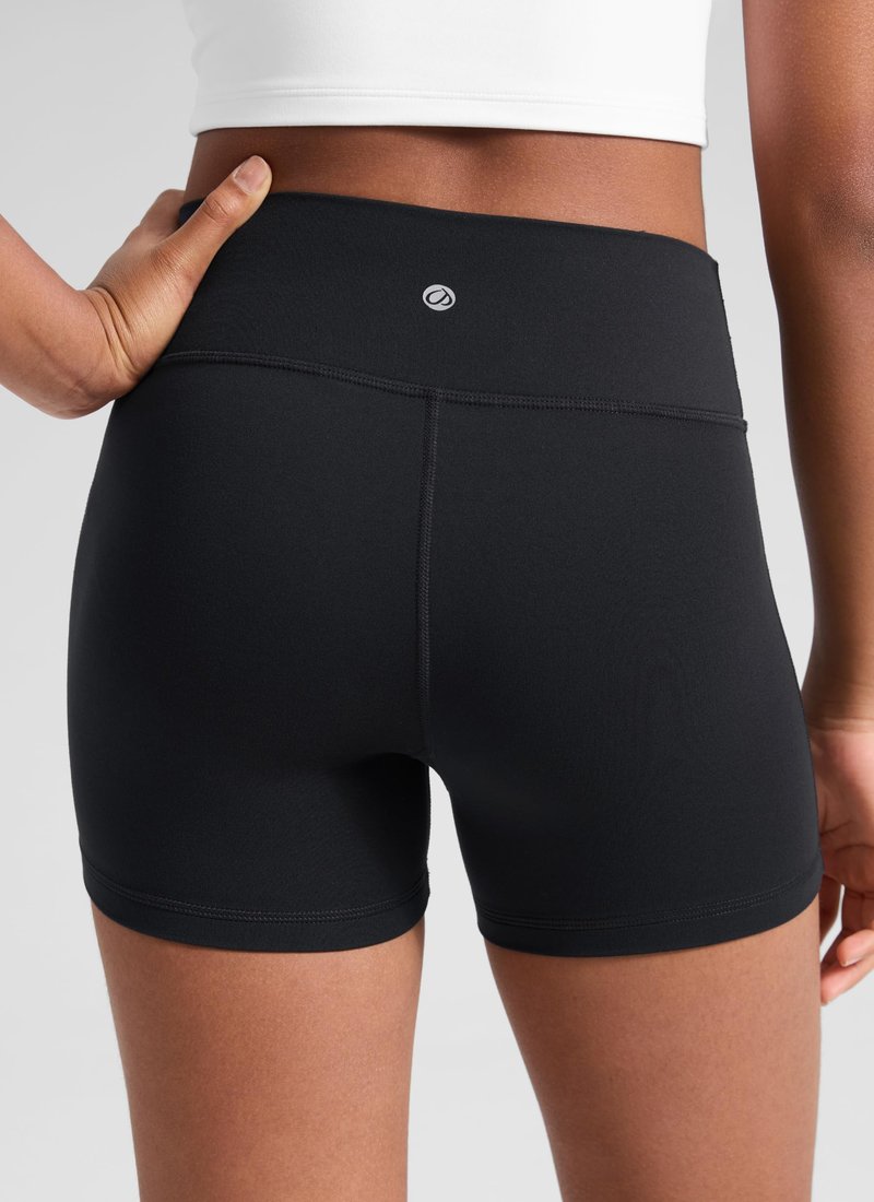 CRZ YOGA Girls Butterluxe High Waist Athletic Biker Shorts - Dance Yoga Casual Kids Teen Summer Black Medium