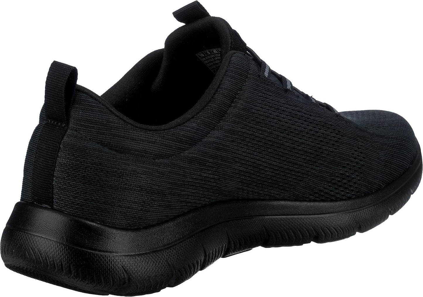 Skechers Men's Summits-LOUVIN Low Shoes, Black Mesh/Pu/Trim, 11 UK