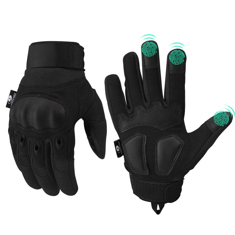 Mossy Oak Motorcycle Gloves for Men, Touchscreen Riding Gloves with Palm Padding for Cycling, Hiking, Camping and Climbing