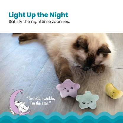 Catstages Toss 'N Twinkle Catnip Cat Toys - 3 Pack