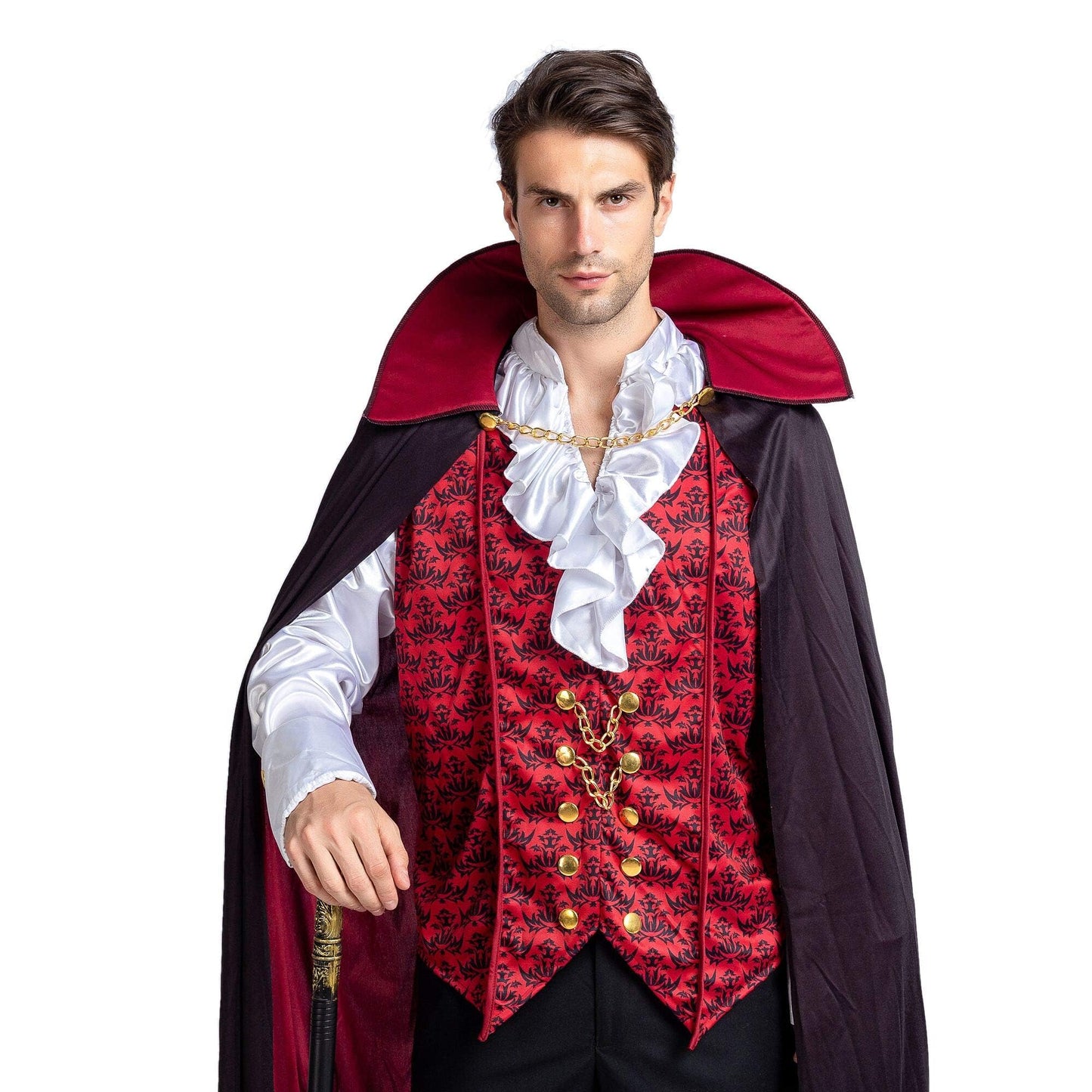 Spooktacular Creations Halloween Men Vampire Costume,Halloween Men's Vampire Cape, Dracula Costume Men
