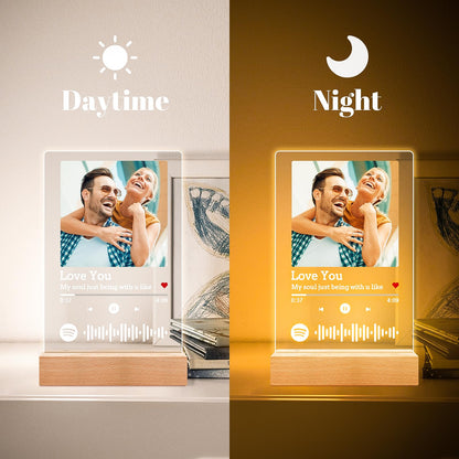 Custom Spotify Plaque, Custom Acrylic Song Plaque Picture Frames, Personalized Photo Frame, Personalized Anniversary Birthday Valentines Day Gifts for Her Him Women Men Girlfriend Boyfriend Couple