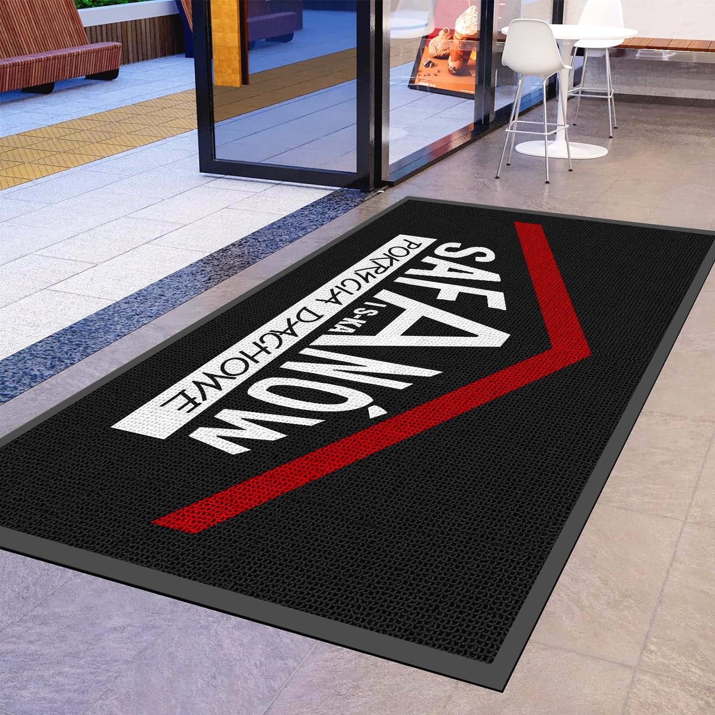 NCBUSWY Custom Personalized Commercial Rugs with Any Logo Text Size Color