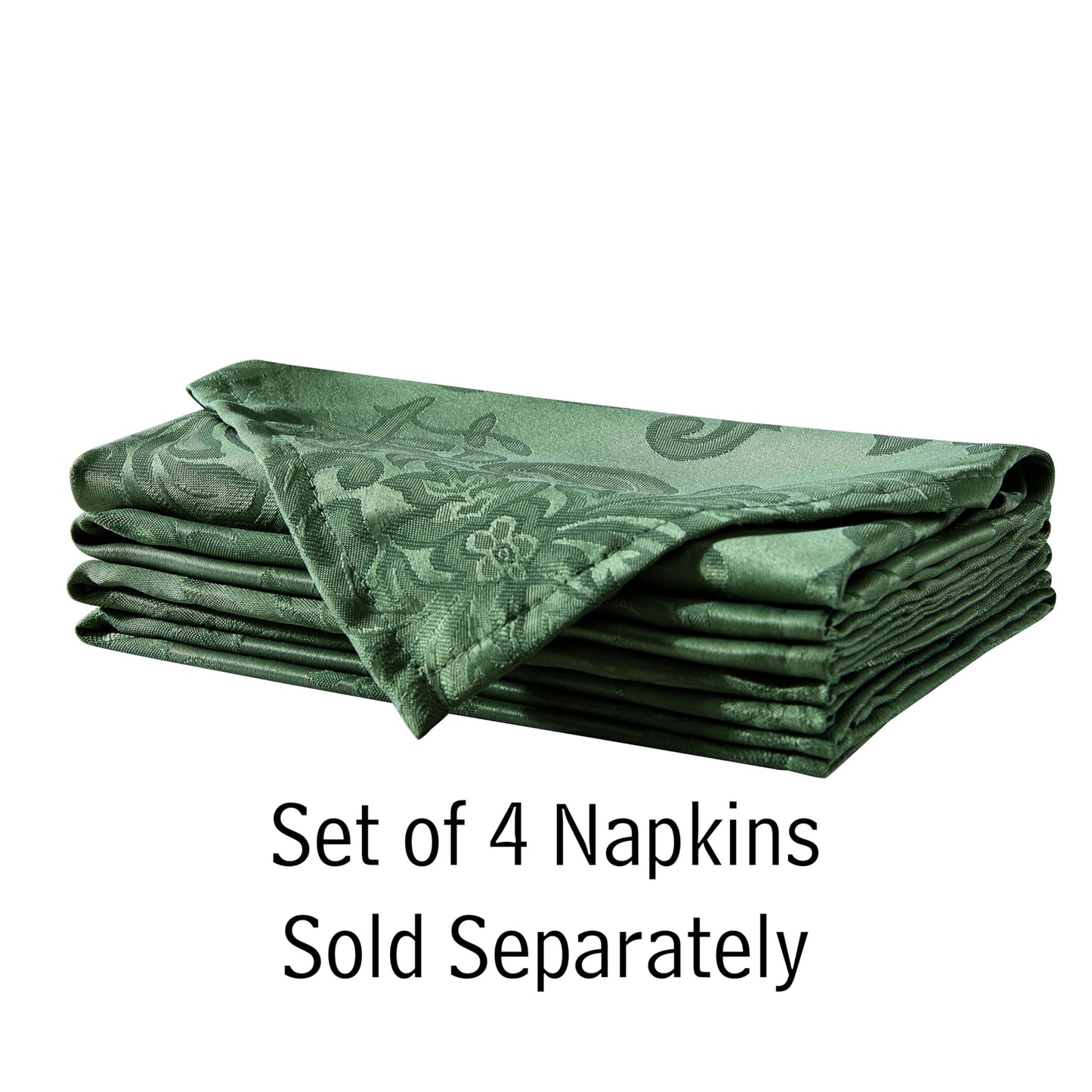 Newbridge Christmas Barcelona Damask Fabric Tablecloth, 70 Inch Round, Hunter Green – No Iron, Soil Resistant Table Cover for Dining, Parties and Holidays