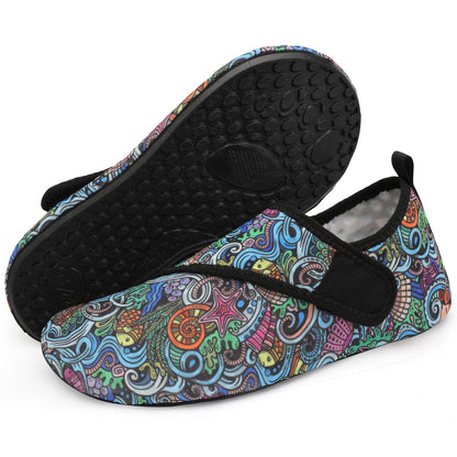 BARERUN Water Shoes Adult Quick-Dry Aqua Sock Barefoot for Beach Swim River Pool Lake Hiking Kayaking Surfing Aqua Sports Outdoor Shoes Black Women Size 8.5-9.5 Men Size 7-7.5