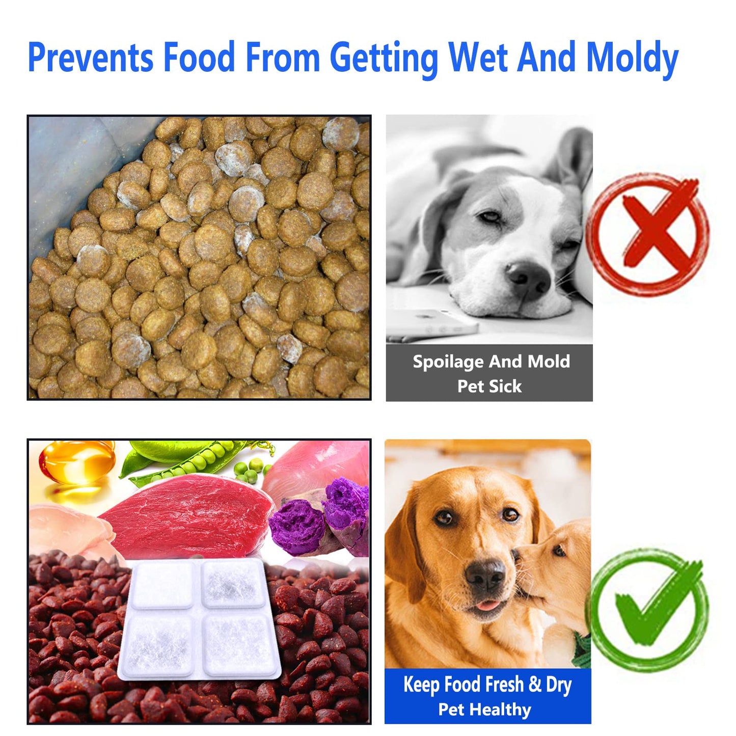 SAMANIJA Pet Food Desiccant Bag For Petlibro Automatic Cat dog Feeders, Keep Pet Food Dry and Fresh (1, 16-Pack)