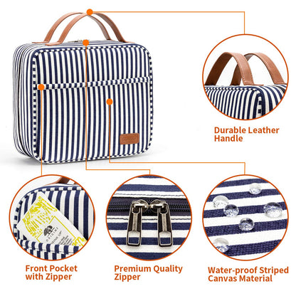 Hanging Travel Toiletry Bag, Large Capacity Wash Bag Waterproof Cosmetic Bag Makeup Organizer with 4 Compartments & 1 Sturdy Hook for Women/Men
