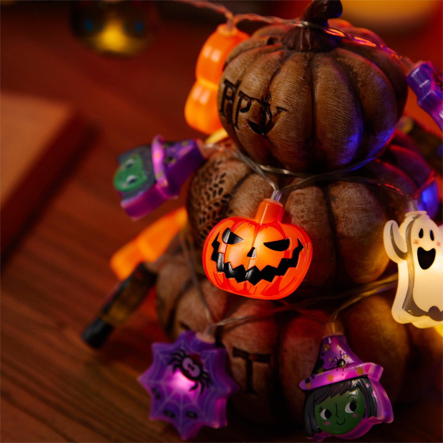 LOLStar Halloween String Lights Decorations, 9.8FT 20 LED Halloween Fairy Lights, Battery Operated (Not Included) with Timer Function and 8 Flashing Modes, Cute Booday Lights 2025 Home Indoor Decor