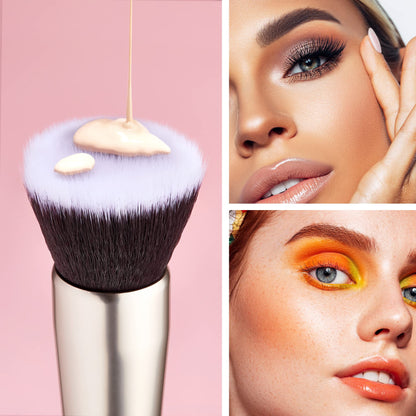 Jessup Brand 25pcs Professional Makeup Brush Set Beauty Cosmetic Foundation Powder Blusher Eyeshadow Blending Highlight Concealer Natural-Synthetic Hair Brushes Set (Pearl White/Silver)