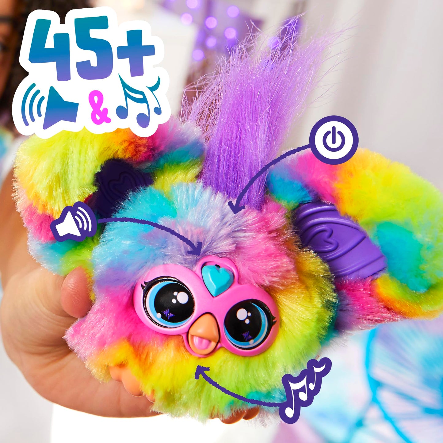 Furby Furblets - Series 1 Collectible - Ray-Vee Mini Electronic Plush Toy with Sounds for Kids, Interactive Talking Collectible, Soft to the Touch