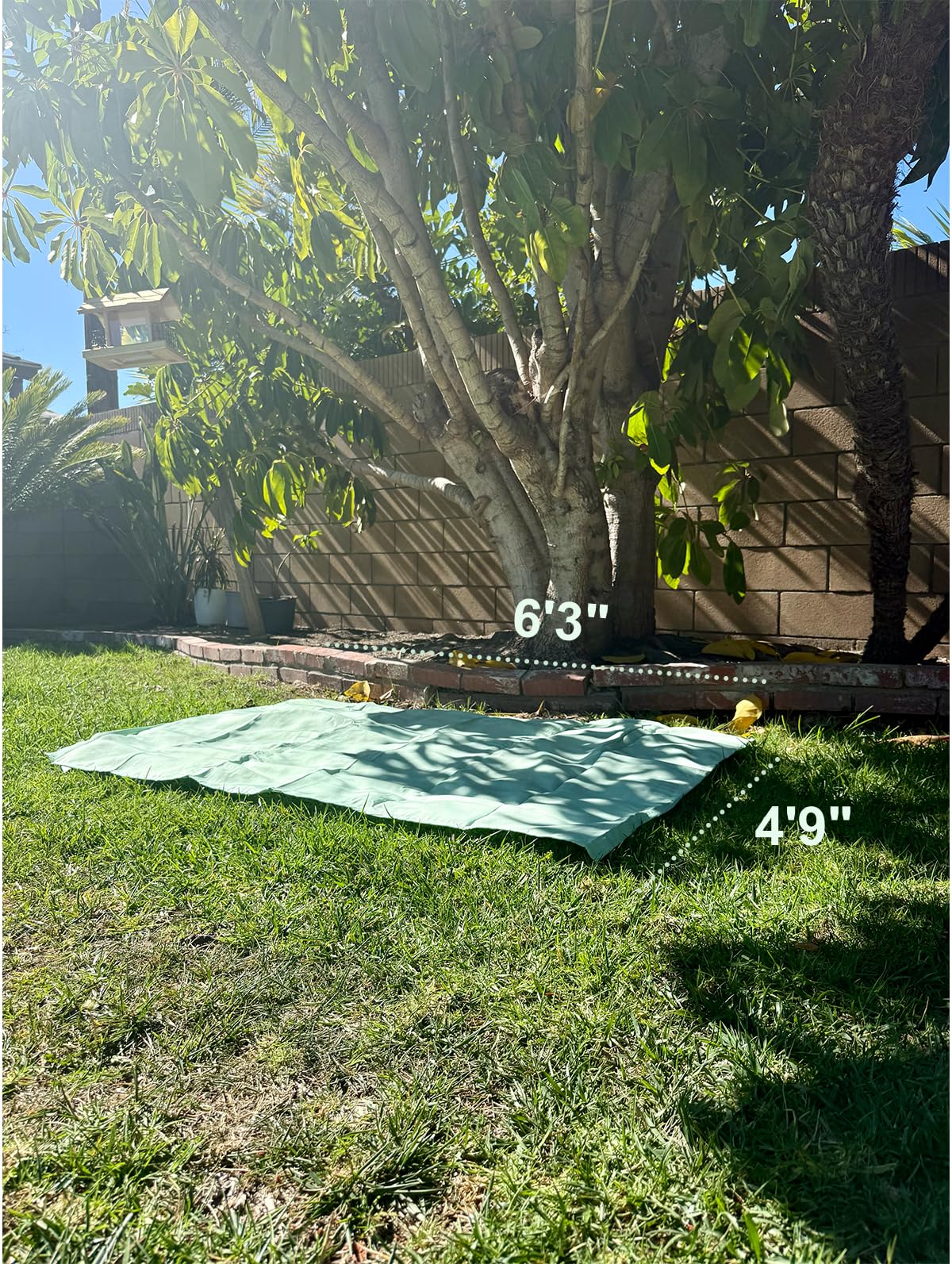 NOONOOJOOJOO Mist Picnic Blanket & Beach Mat – Canvas, Machine Washable, Large 4’9” × 6’3”