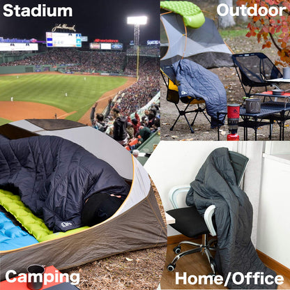 iClimb 3M Thinsulate Insulation Warm Camping Blanket Ultralight Compact (Dark Grey)