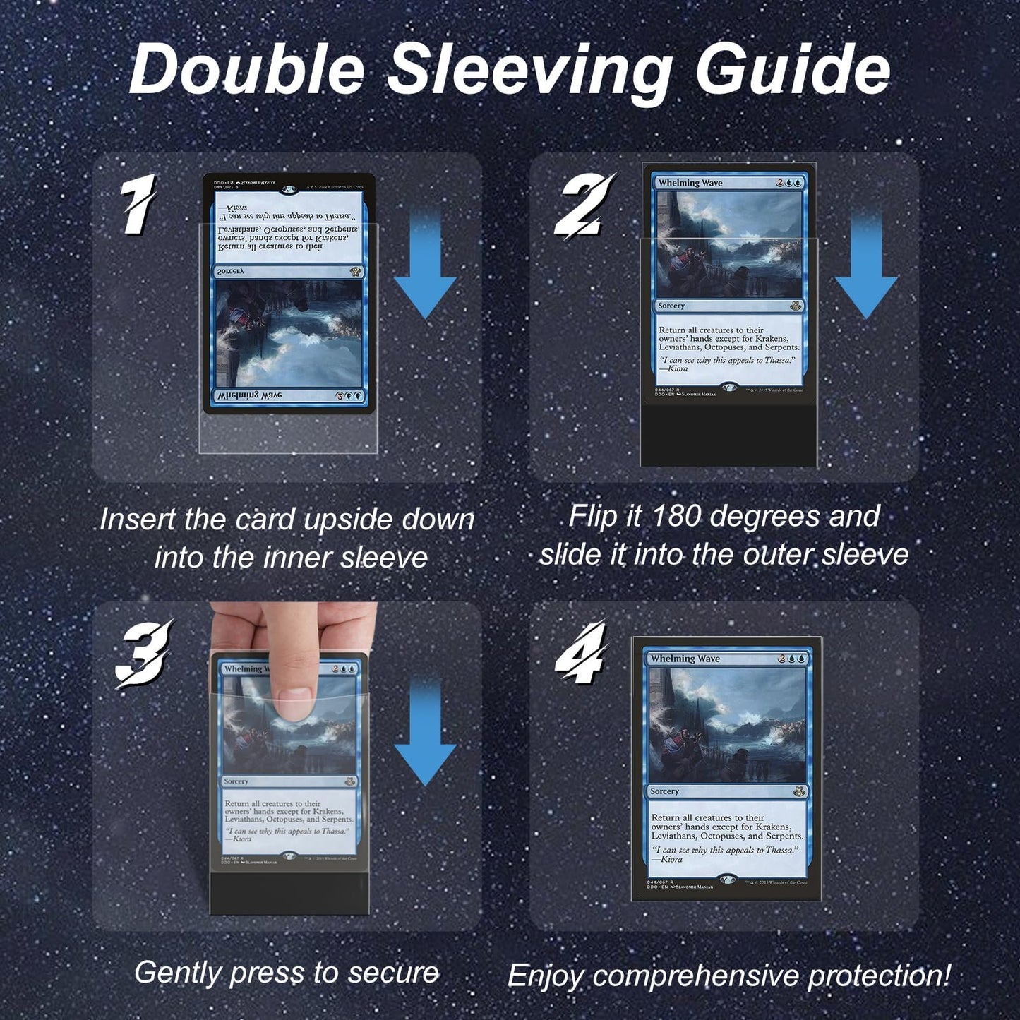 Mlikero 600 Pcs Card Sleeves, Perfect Fit Inner Sleeves Ideal for Double-Sleeving, Trading Card Sleeve Fit for MTG, TCG, Game Cards (64 x 89 mm)