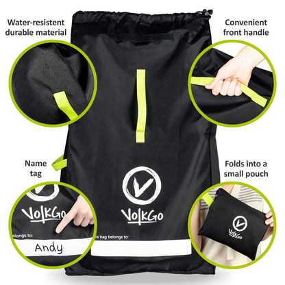 V VOLKGO Car Seat Bags for Air Travel for Airplane, Easy Carry Durable Seat Gate Check Bag, Carseat Cover, Carseat Case, Car Seat Cover for Airplane Travel, Stars, Standard