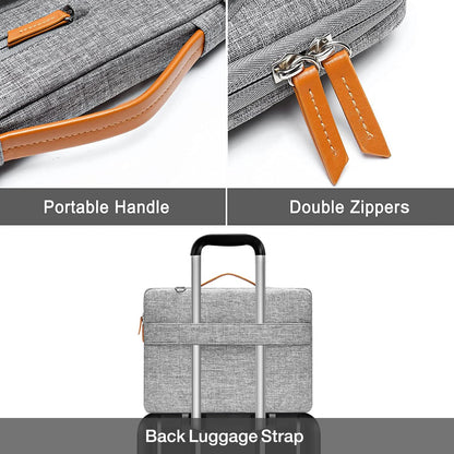 MOSISO 360 Protective Laptop Bag 16 inch, 15-15.6 inch Computer Shoulder Bag Compatible with MacBook Pro 16, HP, Dell, Lenovo, Asus, Side Open Messenger Case &4 Zipper Pockets&Handle, Gray