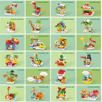 Santa’s Workshop Advent Calendar 2025 Building Set for Kids – 24-in-1 Christmas Holiday Countdown Gift with 24 Days of Surprise Figures, Party Favors Building Block for Boys & Girls Ages 6+