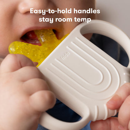 Frida Baby Silicone Teething Toys, 4-in-1 Teether for Babies & Infants, Teething Relief for 0-18 Months, Not-Too-Cold-to-Hold Baby Teether, BPA-Free