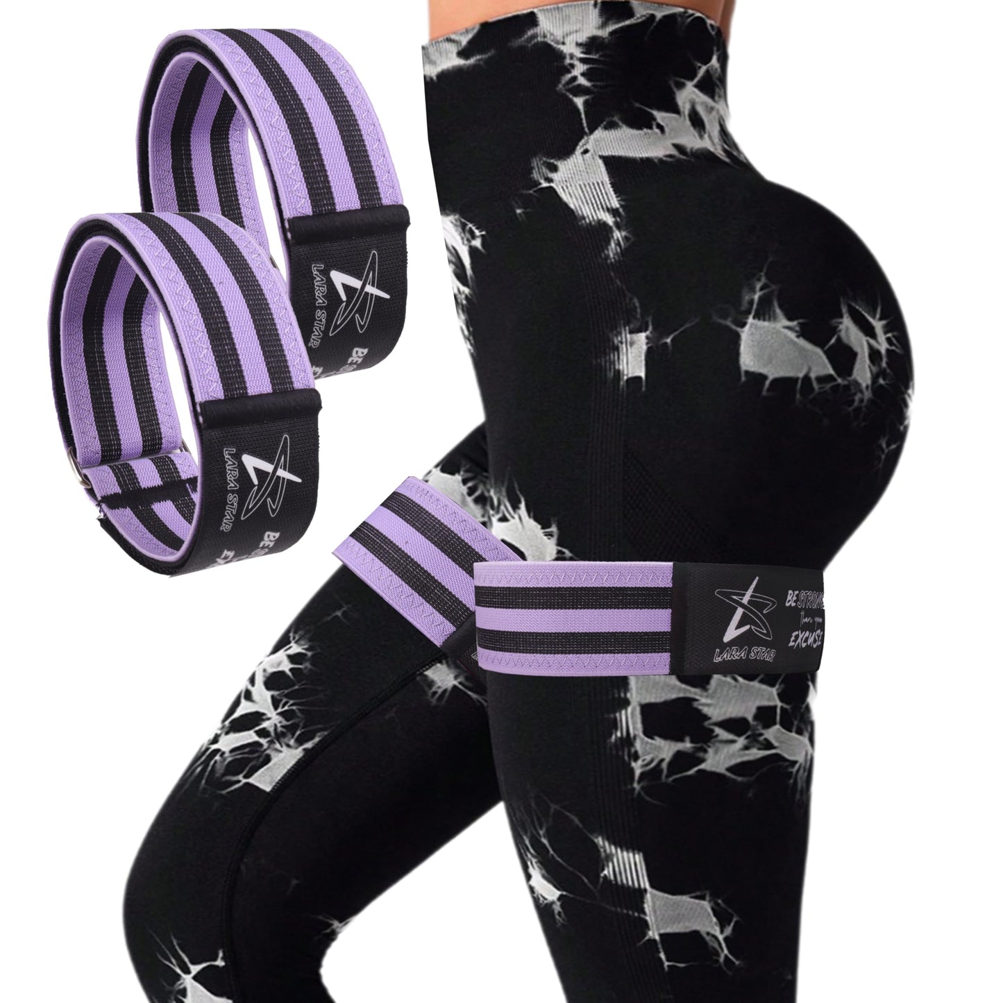 BFR Occlusion Bands for Women Glutes,Blood Flow Restriction Bands for Legs, Butt & Hip Building, Workouts, Best Fabric Resistance Bands for Squat Butt & Thigh