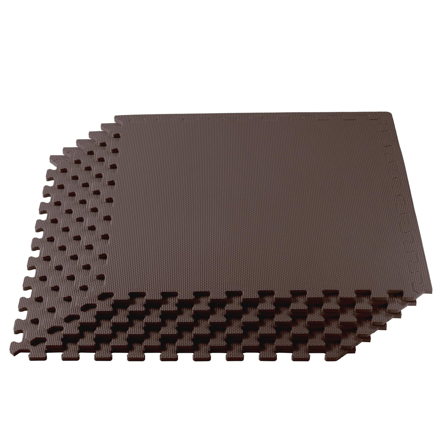 We Sell Mats 1/2 Inch Thickness Multipurpose EVA Foam Floor Tiles, Interlocking Floor Mat for Indoor Gym and Home Use, 24 in x 24 in, Brown, 24 Square Feet (6 Tiles)