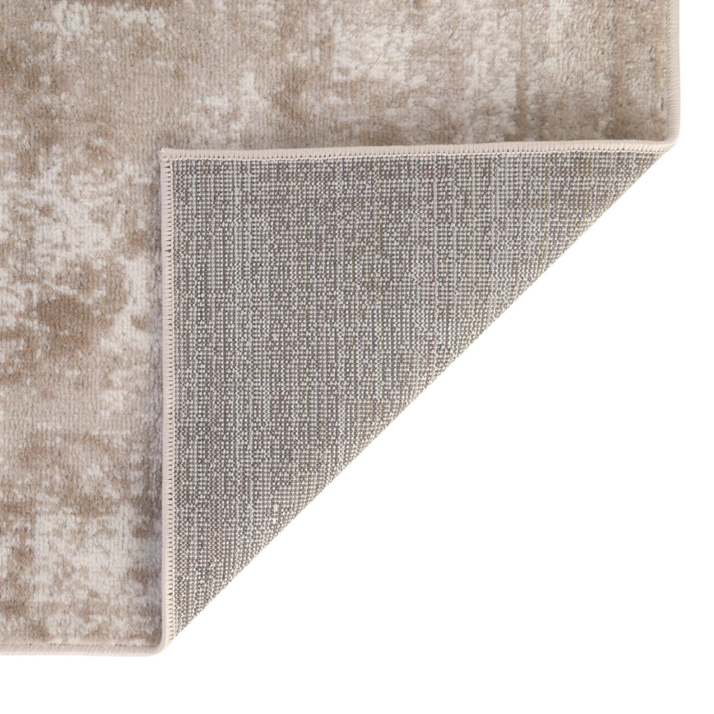 Rugs.com - Monte Carlo Rug – 3 Ft Square Beige Easy-Clean Rug – Bohemian Medallion for Entryways and Kitchens