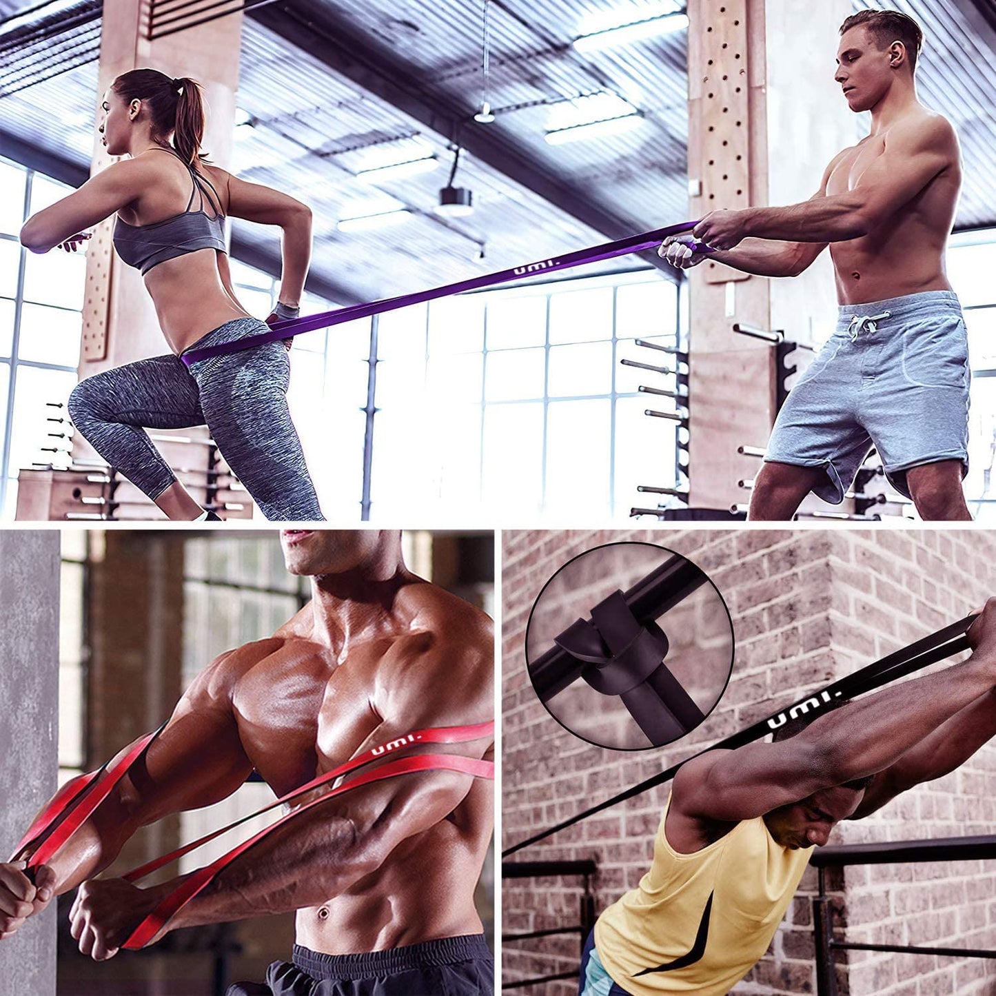 Umi Pull Up Bands, 5 Different Levels Resistance Bands Pull Up, Assisted Pull Up Bands for CrossFit, Powerlifting, Muscle and Strength Training, Stretching, Mobility, Yoga