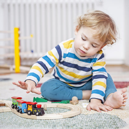 THE TWIDDLERS - 192 Piece Wooden Train Track Expansion Pack, Large Set Compatible with All Major Brand Toy Trains - Wide Selection of Straight and Curved Track, Premium Wood Railway Accessories