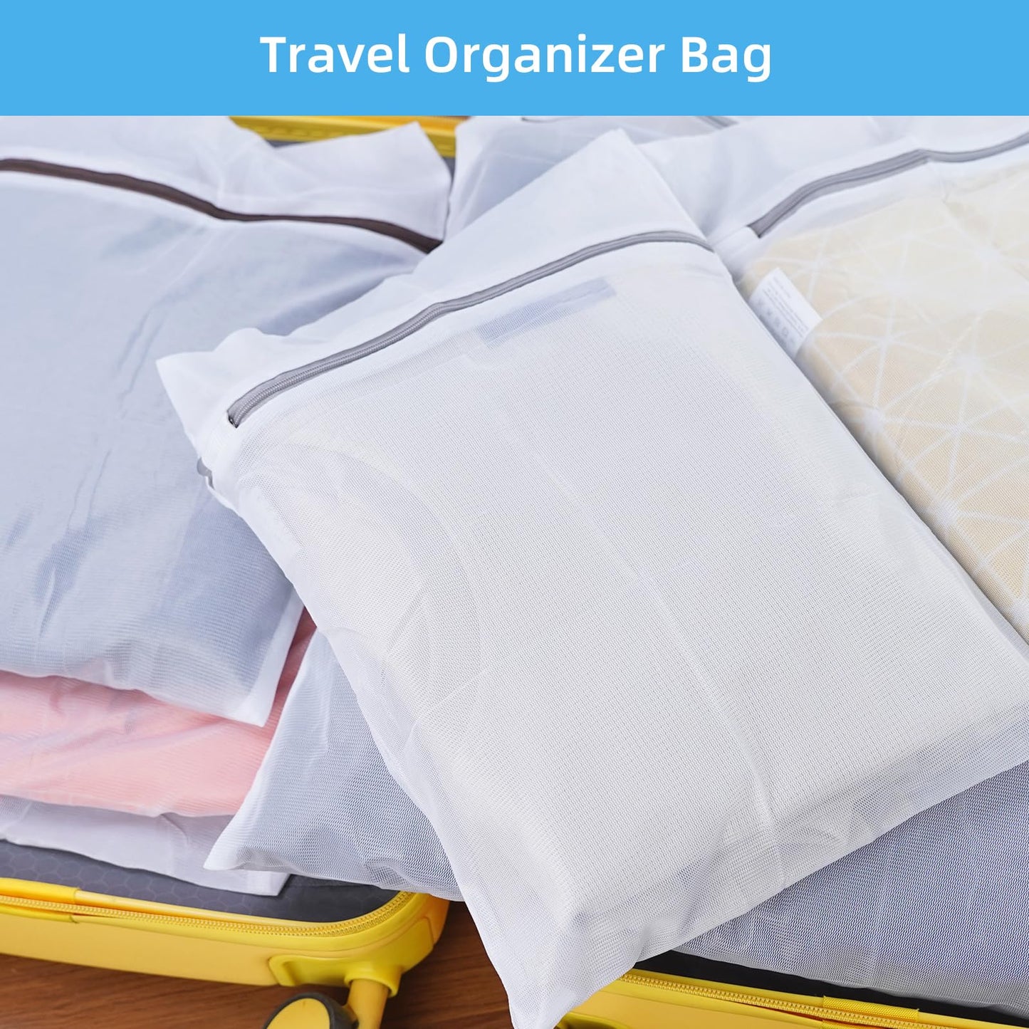 GOGOODA Set of 7 Mesh Laundry Bags for Delicates Wash Bags for Lingerie, Laundry, Hosiery, Blouse, Underwear, Pantyhose, Socks, Shoes