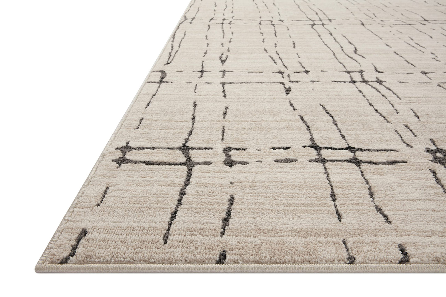 Loloi Darby Collection DAR-06 Sand/Dk. Grey 6'-7" x 9'-3" Area Rug