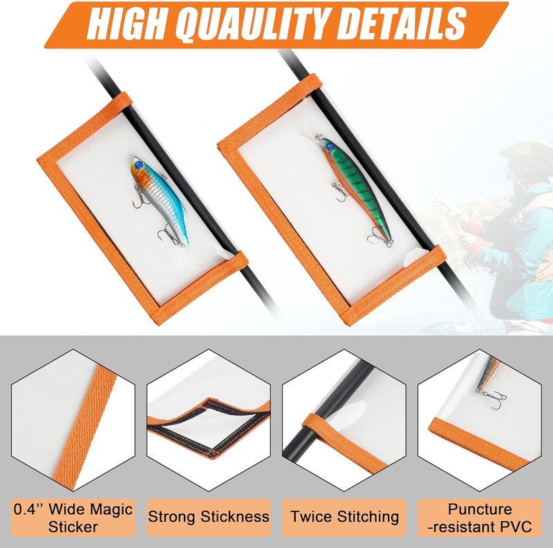 Fishing Lure Covers - Durable Clear PVC Wraps | 5/10 Pack for Safe Bait Storage & Hook Protection