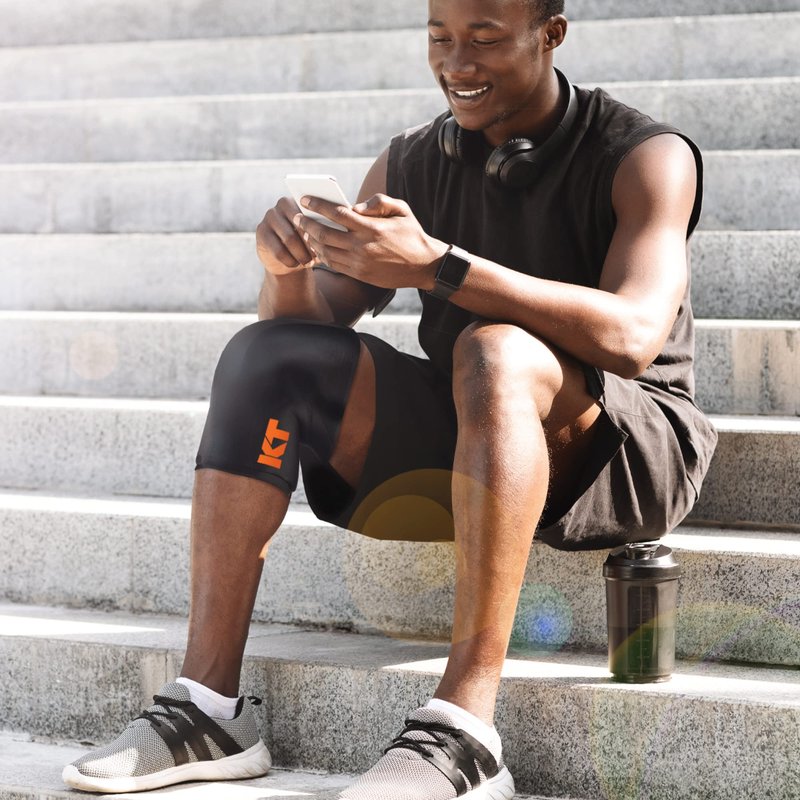 KT Recovery+ Ice Sleeve, Cold Therapy and Flexible Compression Sleeve for Sore Muscles and Joints, Large/Extra Large