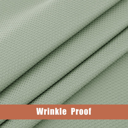 Fitable Sage Green Round Table Cloth, 2 Pack - 60 inch in Diameter - Waterproof Wrinkle Resistant Textured Fabric Tablecloth, Jacquard Decorative Table Cover for Dinner, Party, Banquet, Event