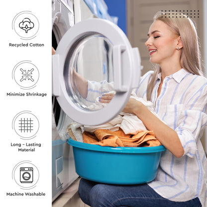 Encasa Ribbed Table Placemats (Set of 6) - Ladder Yellow | 46x32 cm | Over 20 Modern Colors & Woven Designs - Washable Cloth Place Mats