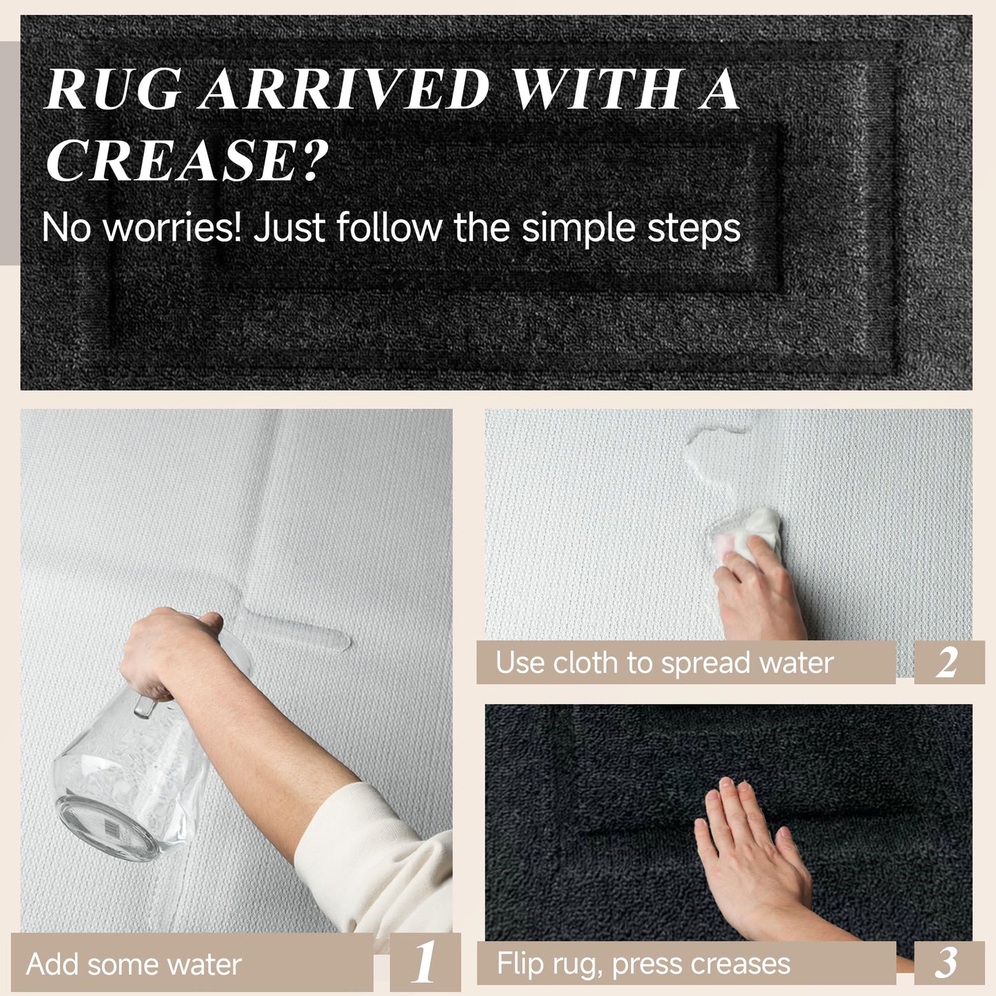 2'7" x 8' Washable Runner Rug for Hallway, Non Slip Low-Pile Kitchen Rug, Durable Soft Floor Carpet Runners for Entryway, Bedroom, Bathroom, Laundry Room, Solid Black 2' x 8' 2 x 8 ft