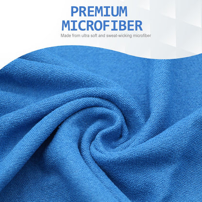 Eunzel Hot Yoga Towel - Microfiber Non Slip Yoga Mat Towel with Grip Dot Sweat Absorbent Towel for Hot Yoga, Pilates and Fitness 72" x 24", Blue/Orange