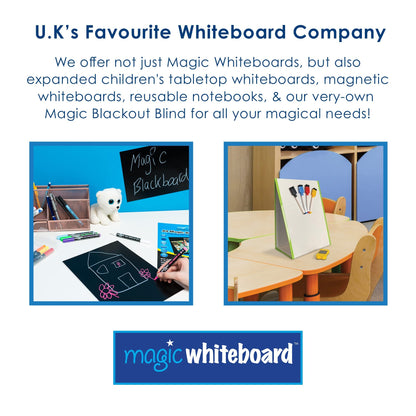 Magic Whiteboard Sheets Stick on Wall - A1 Static & Portable White Board for Walls, Doors, Windows, Fridges, & Glass - Easy Clean, Plain White Dry Erase Board for School & Office