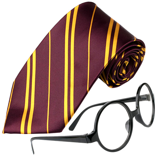 Kangaroo Wizard Costume for Kids and Adults - Wizard and Witch Tie Kids and Adults with glasses Spectacles - Men and Women Accessories for Halloween and Dress Up Apparel