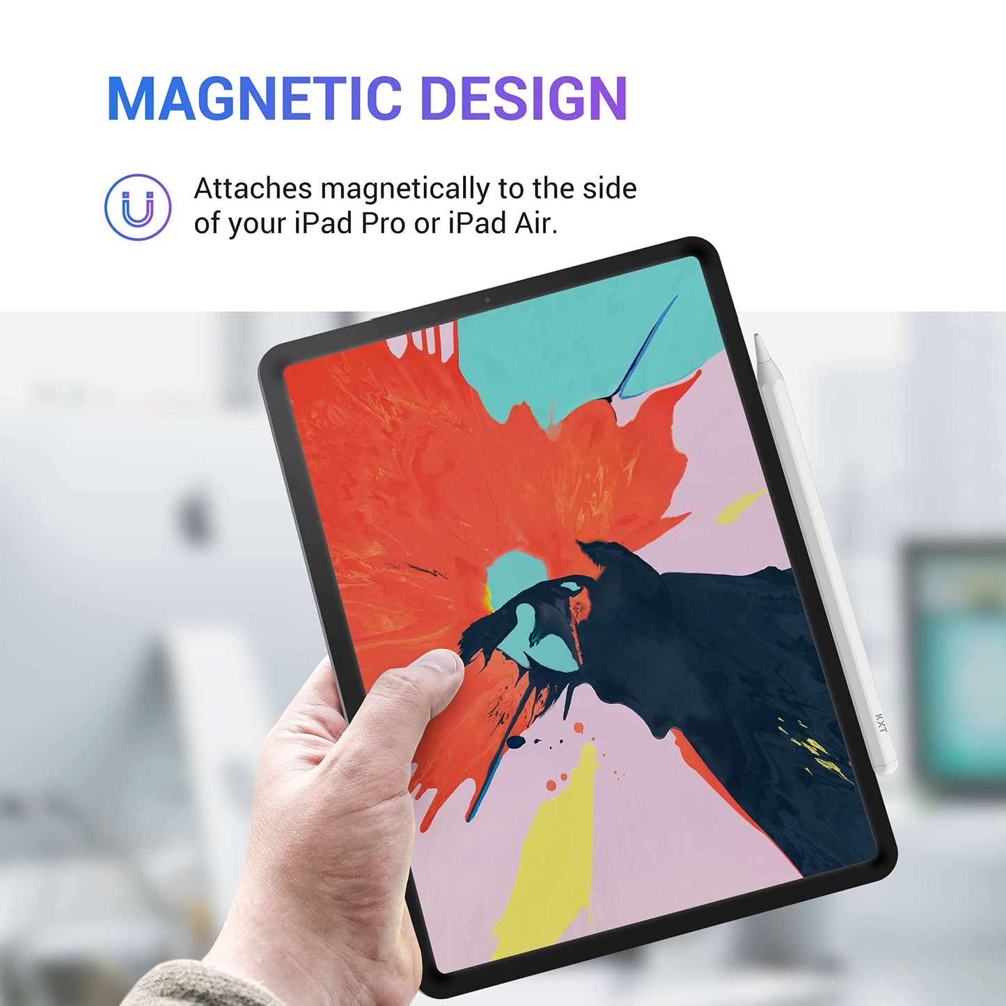 Stylus Pen for Apple iPad(2018-2025),With Tilt Sensitivity & Palm Rejection & Magnetic,Compatible iPad Pro 11/12.9(3/4/5/6th)/Air 3-6/Mini 5-6/iPad 6/7/8/9/10/11th Gen,Writing/Drawing ipad Pencil