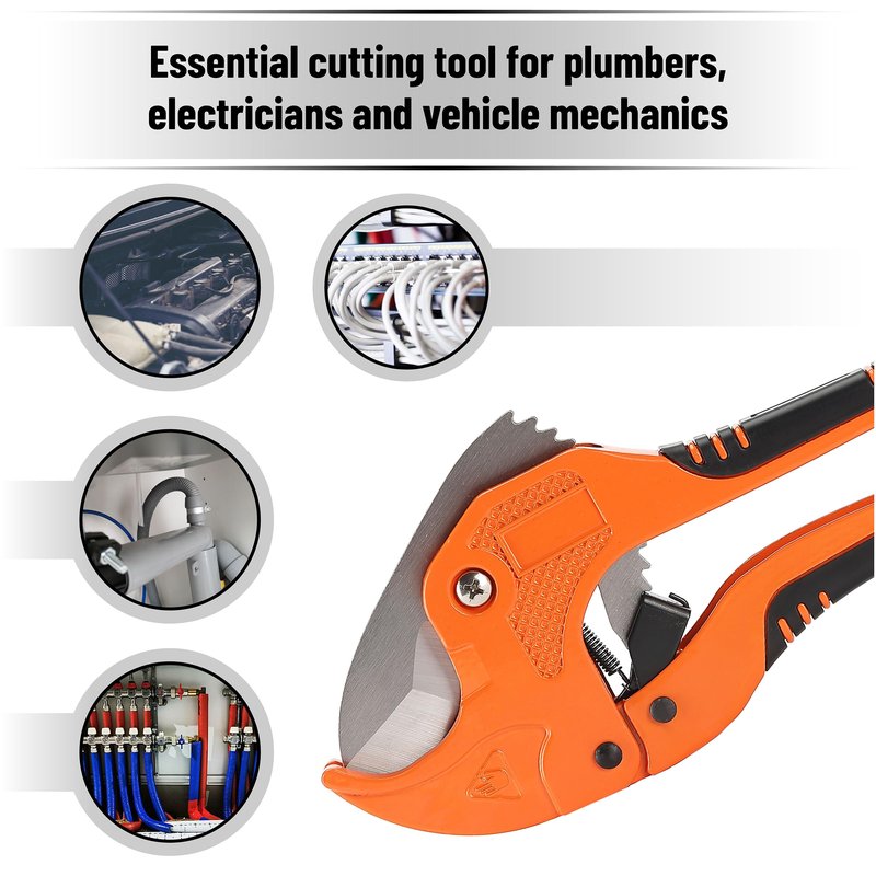 Bates- PVC Pipe Cutter, Cuts up to 1-5/8", Ratchet Pipe Cutter