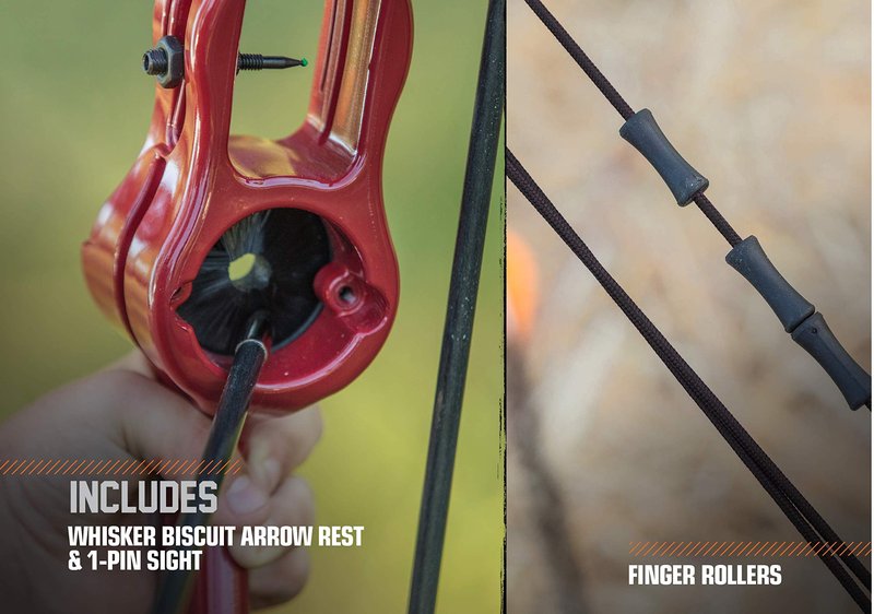 Bear Archery Flash Bow Set for Youth, Ambidextrous, Red