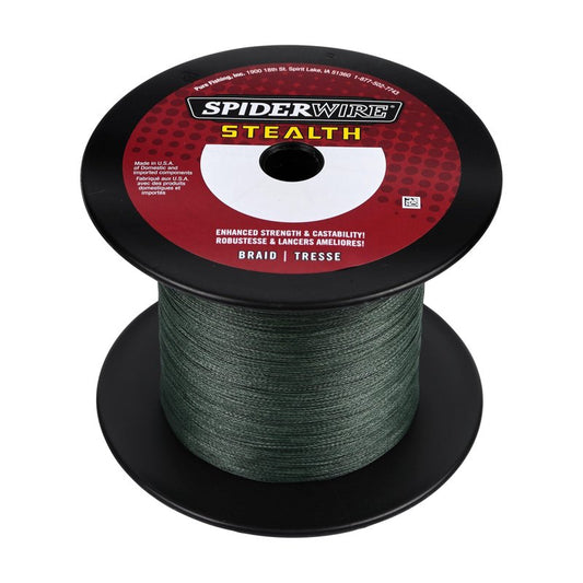 SpiderWire Stealth® Superline, Moss Green, 150lb | 68.0kg, 1500yd | 1371m Braided Fishing Line, Suitable for Freshwater and Saltwater Environments