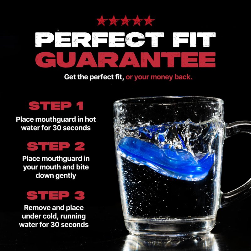 SAFEJAWZ Mouth Guard, Elements Dual Layer Mouthguard for Adults with Case, Easy Fit Remoldable Mouthpiece for Football, Boxing, Lacrosse, Basketball & All Contact Sports (Adult 12+ Years, Ice Blue)