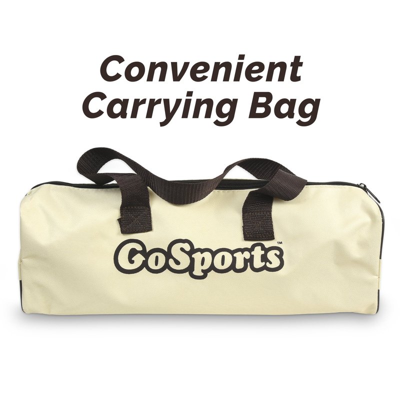 GoSports Premium Wooden Ring Toss Game with Carrying Case, Outdoor Fun for Kids and Adults
