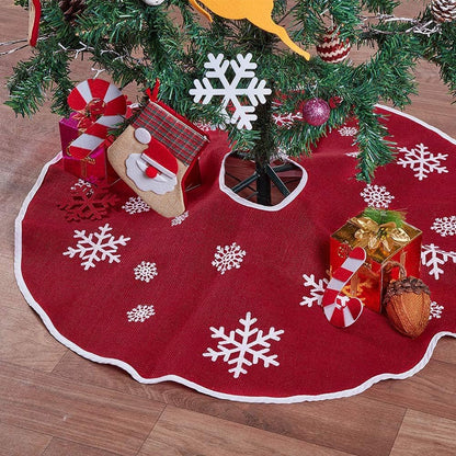 N&T NIETING Christmas Tree Skirt, 30 Inches Red Skirt for Merry Christmas Party Christmas Tree Indoor Outdoor Decoration Xmas New Year Holiday Party Home Ornaments