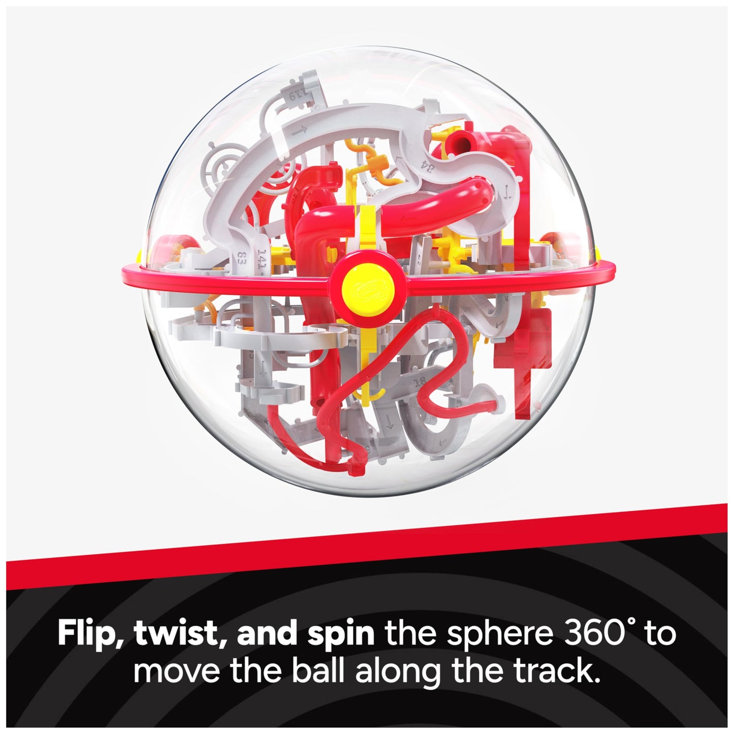 Perplexus Portal, 3D Puzzle Ball Maze Fidget Toys Kids’ Games Travel Games Puzzle Games Fidget Ball with 150 Obstacles, for Adults and Kids Aged 8 and up