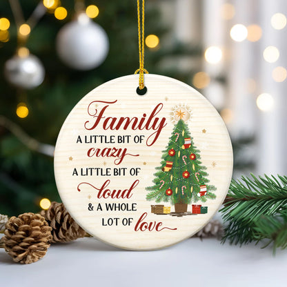 WRAPIX Christmas Ornament Gifts for Women Men - Ceramic Christmas Ornaments 2025 with Card for Tree Decorations - Family Birthday Stocking Stuffers Gifts for Mom Dad, Sister Brother, Grandma Grandpa