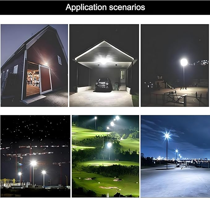 2Pack LED Flood Light Outdoor,150W LED Work Light 15500lmwith 6FT US Plug,IP66 Waterproof Exterior Security Lights,6000K Daylight White Outside Floodlights Slim Design for Playground Yard…